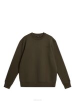 Chip Sweatshirt Forest Green Men J.Lindeberg Clothing 66XF1023 - Image 6
