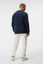 Chip Sweatshirt Navy Men J.Lindeberg Clothing 66XF1022 - Image 2