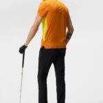 Chris Polo Russet Orange Men J.Lindeberg Clothing 66XF333