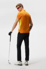Chris Polo Russet Orange Men J.Lindeberg Clothing 66XF333