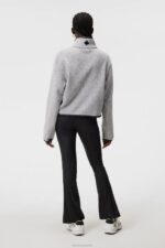 Cirque Jacket Light Grey Melange Women J.Lindeberg Clothing 66XF1783