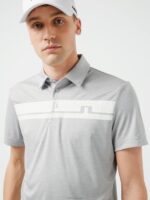 Clark Golf Polo Micro Chip Melange Men J.Lindeberg Clothing 66XF2103 - Image 3