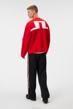 Clarke Knitted Cardigan Fiery Red Men J.Lindeberg Clothing 66XF503