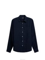 Clean Linen Slim Shirt Navy Men J.Lindeberg Clothing 66XF1187 - Image 6