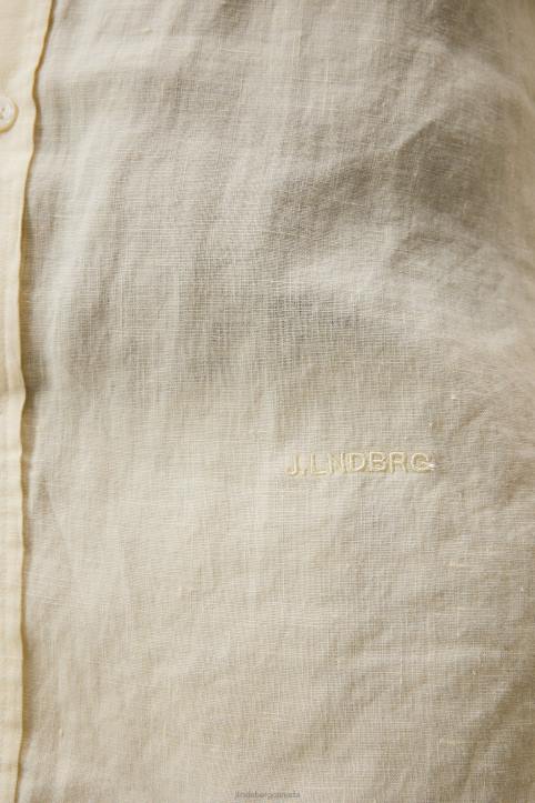 Clean Linen Slim Shirt Pear Sorbet Men J.Lindeberg Clothing 66XF1173 - Image 4