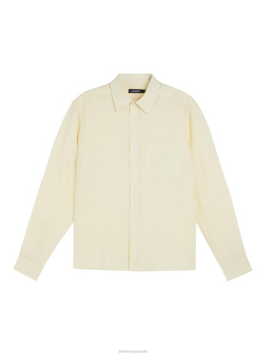 Clean Linen Slim Shirt Pear Sorbet Men J.Lindeberg Clothing 66XF1173 - Image 5