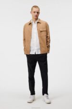 Clean Linen Slim Shirt White Men J.Lindeberg Clothing 66XF1188 - Image 3