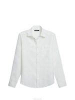 Clean Linen Slim Shirt White Men J.Lindeberg Clothing 66XF1188 - Image 6