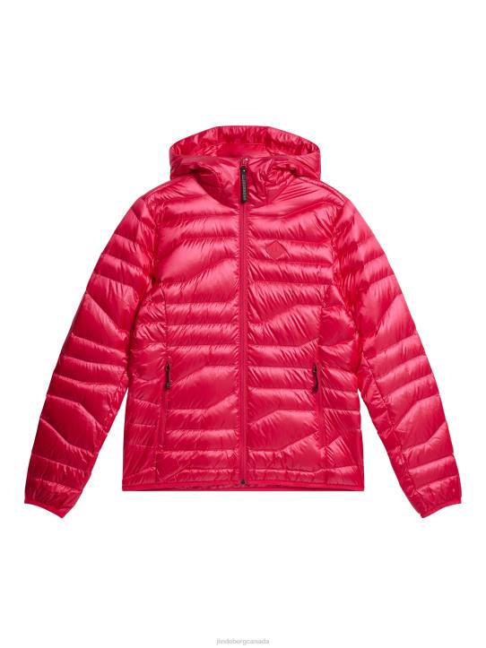 Cliff Light Down Hood Rose Red Women J.Lindeberg Clothing 66XF1912 - Image 1