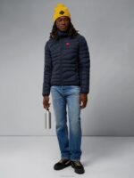 Cliff Light Down Hooded Jacket Navy Men J.Lindeberg Clothing 66XF2433 - Image 2