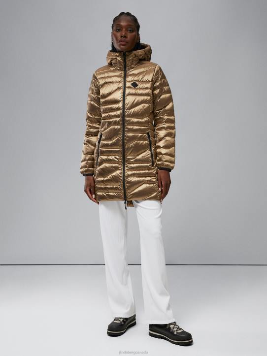 Cliff Light Down Parka Tiger Brown Women J.Lindeberg Clothing 66XF2852 - Image 2