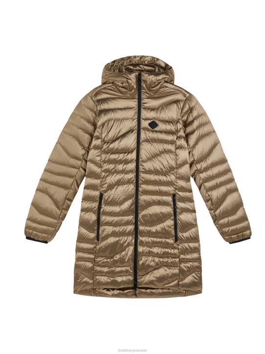 Cliff Light Down Parka Tiger Brown Women J.Lindeberg Clothing 66XF2852 - Image 4