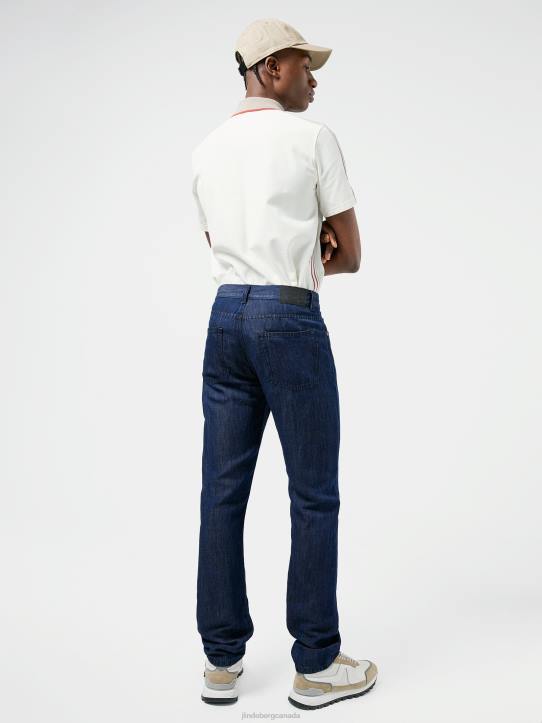 Cody Linen Blend Jeans Mid Blue Men J.Lindeberg Clothing 66XF2586 - Image 2