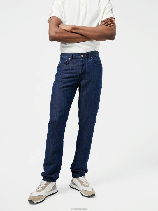 Cody Linen Blend Jeans Mid Blue Men J.Lindeberg Clothing 66XF2586 - Image 1