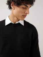 Cole Yak Blend Sweater Black Men J.Lindeberg Clothing 66XF2367 - Image 3