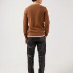 Cole Yak Blend Sweater Penny Brown Men J.Lindeberg Clothing 66XF2366
