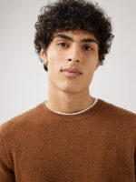 Cole Yak Blend Sweater Penny Brown Men J.Lindeberg Clothing 66XF2366 - Image 3