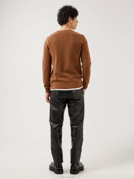 Cole Yak Blend Sweater Penny Brown Men J.Lindeberg Clothing 66XF2366