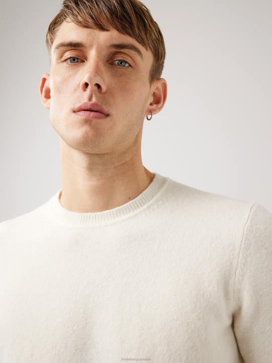 Cole Yak Blend Sweater Whisper White Men J.Lindeberg Clothing 66XF2368 - Image 3