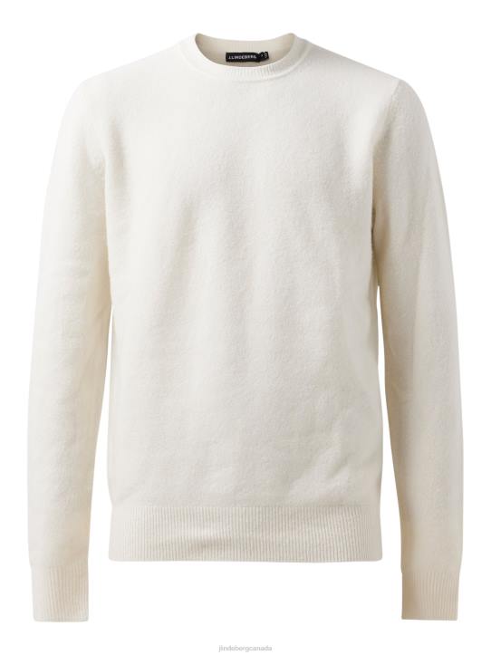 Cole Yak Blend Sweater Whisper White Men J.Lindeberg Clothing 66XF2368 - Image 4