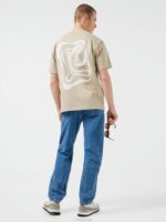 Collin Logo Print T-shirt Safari Beige Men J.Lindeberg Clothing 66XF2143 - Image 2