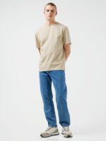 Collin Logo Print T-shirt Safari Beige Men J.Lindeberg Clothing 66XF2143 - Image 3