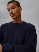 Colton Cashmere Wool Sweater Navy Men J.Lindeberg Clothing 66XF2306 - Image 3