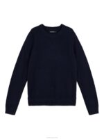 Colton Cashmere Wool Sweater Navy Men J.Lindeberg Clothing 66XF2306 - Image 4