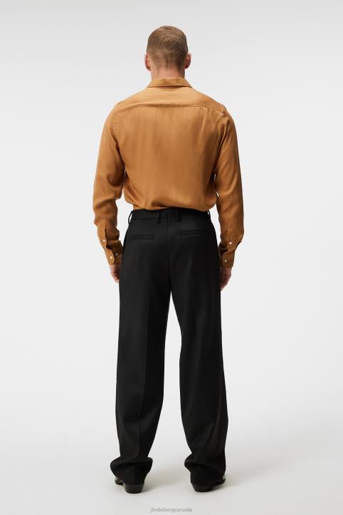 Comfort Tencel Slim Shirt Chipmunk Men J.Lindeberg Clothing 66XF1151 - Image 2