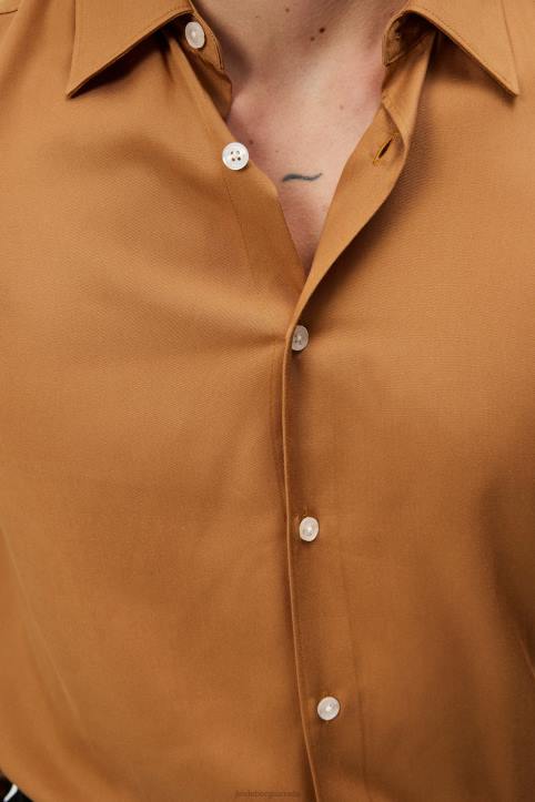 Comfort Tencel Slim Shirt Chipmunk Men J.Lindeberg Clothing 66XF1151 - Image 5