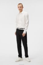 Comfort Tencel Slim Shirt Cloud White Men J.Lindeberg Clothing 66XF1185 - Image 3