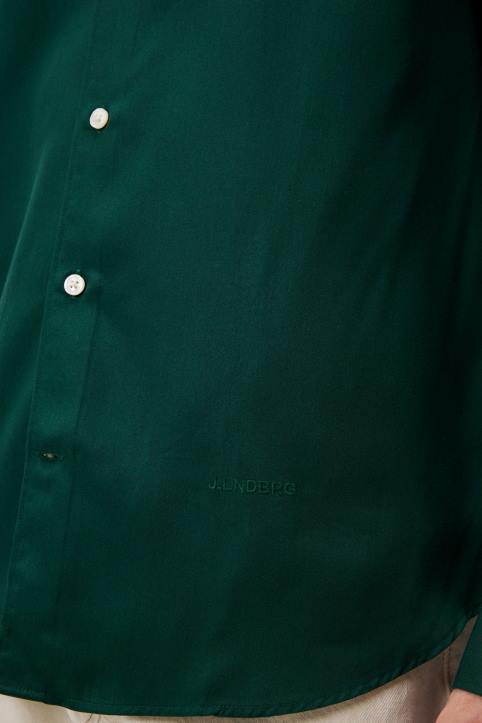 Comfort Tencel Slim Shirt Rain Forest Men J.Lindeberg Clothing 66XF1186 - Image 5