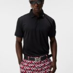 Cornell Polo Black Men J.Lindeberg Clothing 66XF15
