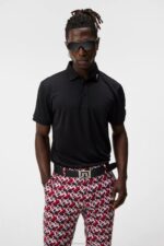 Cornell Polo Black Men J.Lindeberg Clothing 66XF15