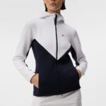 Crystal Hood Navy Women J.Lindeberg Clothing 66XF1869