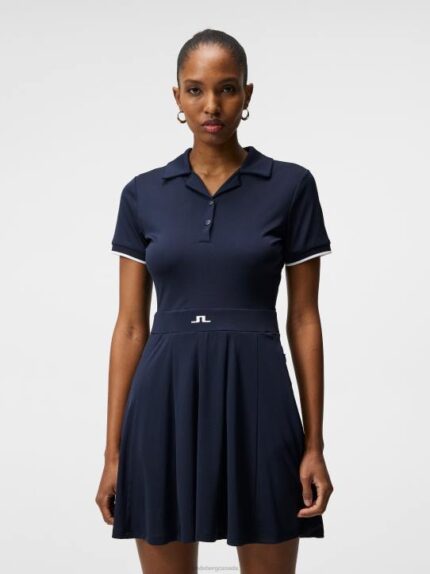 Dagmar Dress Navy Women J.Lindeberg Clothing 66XF1635