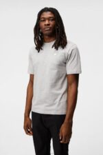 Dale Diamond Patch T-shirt Light Grey Melange Men J.Lindeberg Clothing 66XF980