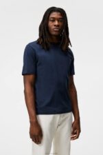 Dale Diamond Patch T-shirt Navy Men J.Lindeberg Clothing 66XF981