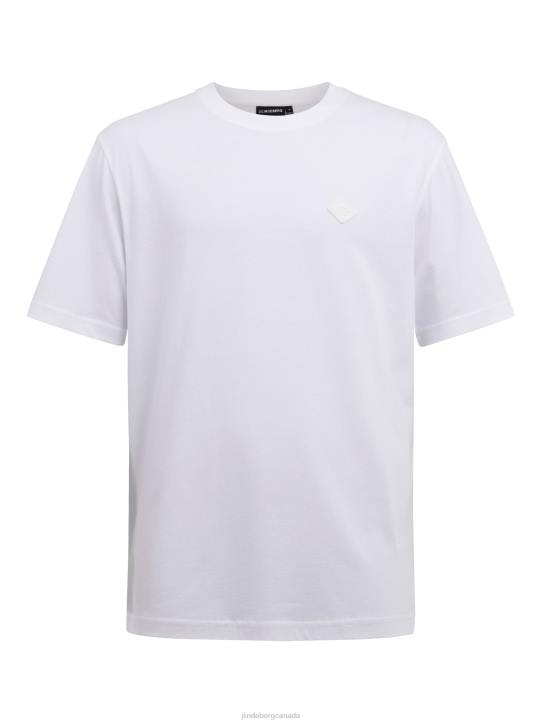 Dale Logo Patch T-shirt White Men J.Lindeberg Clothing 66XF2160 - Image 4
