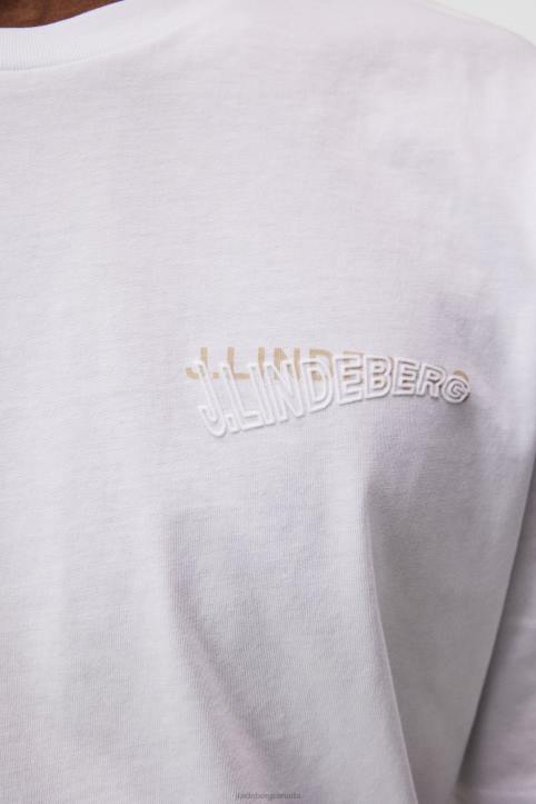 Dale Seasonal Print T-shirt White Men J.Lindeberg Clothing 66XF942 - Image 5