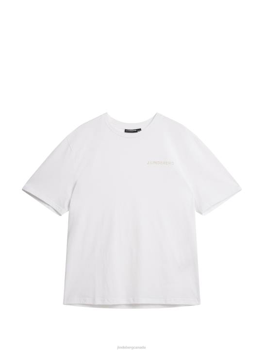Dale Seasonal Print T-shirt White Men J.Lindeberg Clothing 66XF942 - Image 6