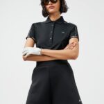 Damai Golf Polo Black Women J.Lindeberg Clothing 66XF2607