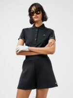 Damai Golf Polo Black Women J.Lindeberg Clothing 66XF2607