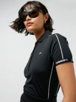 Damai Golf Polo Black Women J.Lindeberg Clothing 66XF2607 - Image 4