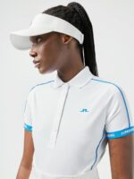 Damai Golf Polo White Women J.Lindeberg Clothing 66XF2606 - Image 5