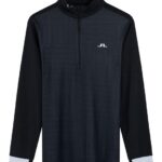 Danny Debossed Mid Layer Black Men J.Lindeberg Clothing 66XF630