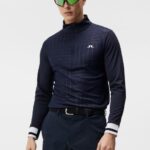 Danny Debossed Mid Layer Navy Men J.Lindeberg Clothing 66XF629