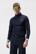 Danny Debossed Mid Layer Navy Men J.Lindeberg Clothing 66XF629