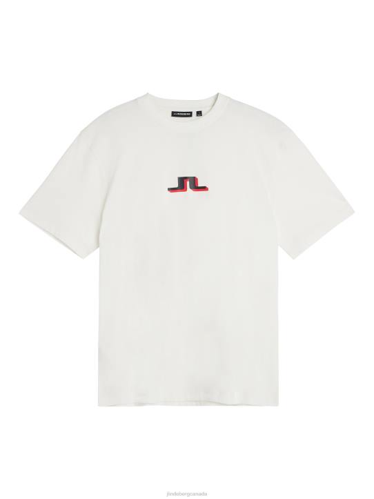 Darcy Logo T-shirt Cloud White Men J.Lindeberg Clothing 66XF934 - Image 5