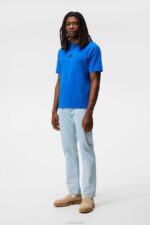 Darcy Logo Tee Lapis Blue Men J.Lindeberg Clothing 66XF971 - Image 2